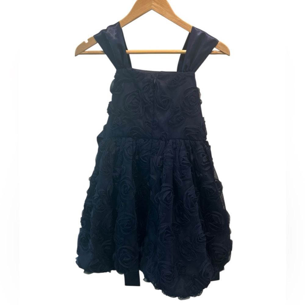 Bonnie Jean Navy Blue Rosette Party Dress Girls Size 14